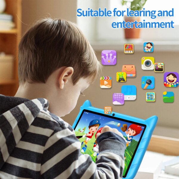 7 Inch Kid Tablet Android 13 4GB RAM 64GB ROM 1TB Expand 5G WiFi 4000MAH Battery Dual Camera - Image 4