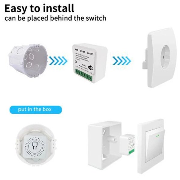 Wifi Smart Switch 16A Mini Wifi DIY Light Switches Support 2 Way Control Wireless Smart Home Breaker Works With Cozylife APP - Image 6