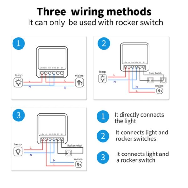 Wifi Smart Switch 16A Mini Wifi DIY Light Switches Support 2 Way Control Wireless Smart Home Breaker Works With Cozylife APP - Image 2