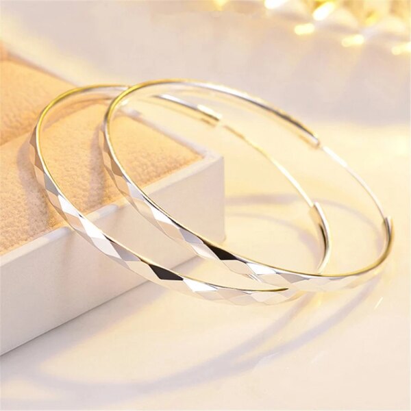 925 Sterling Silver Luxury 5CM Big Circle Hoop Earrings - Image 5