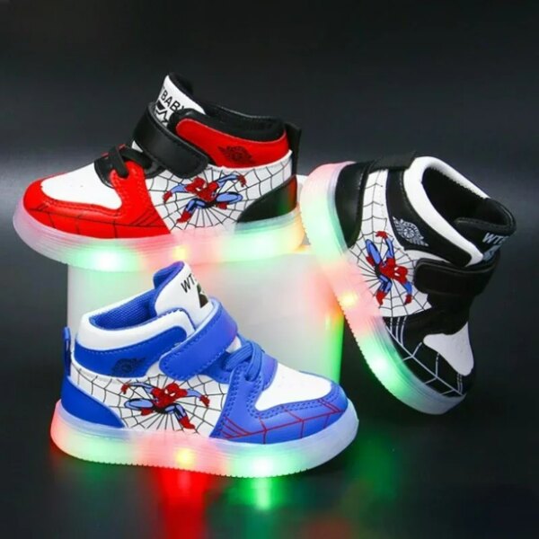 Disney Children's Led Spiderman Light Shoes