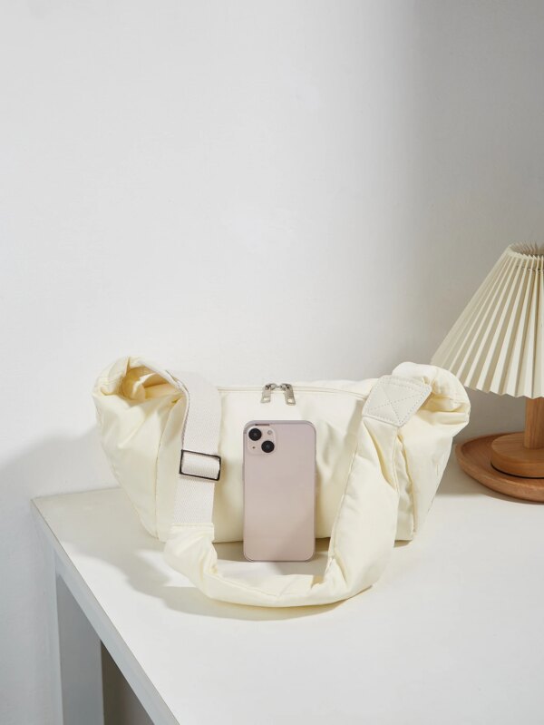 Large Capacity Casual Nylon Korean Style Hobos Bag - Image 5