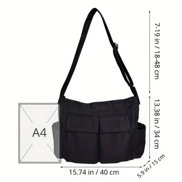 School Messenger Canvas Shoulder Bags - Image 2