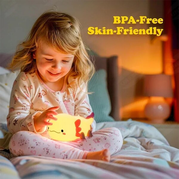 Cute Axolotl Silicon Night Light - Image 3