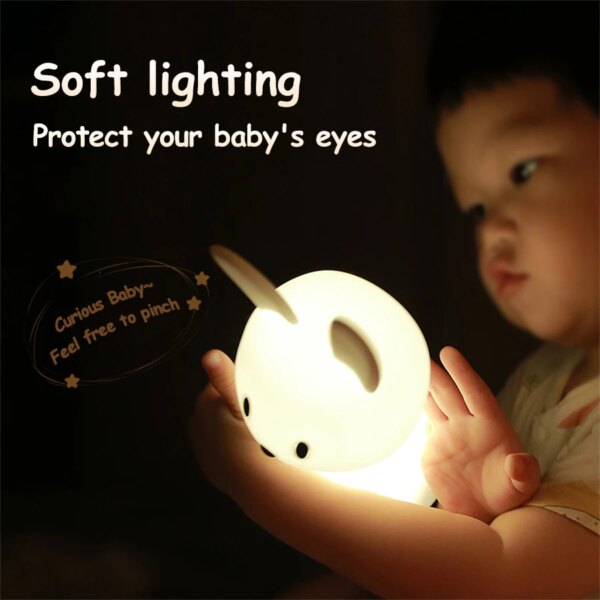 Cute Rabbit Silicon LED Night Light - Image 2