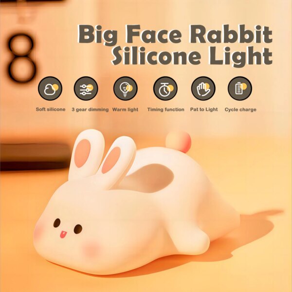 Cute Rabbit Silicon LED Night Light - Image 5
