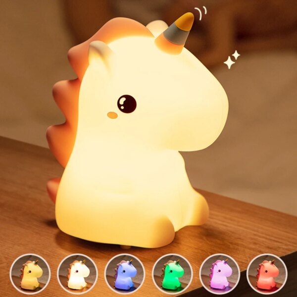 Cute Silicon LED Unicorn Night Light - Image 2