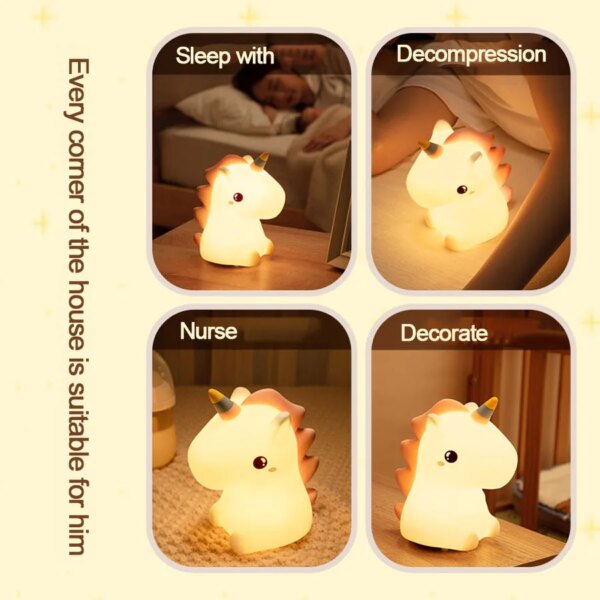 Cute Silicon LED Unicorn Night Light - Image 5