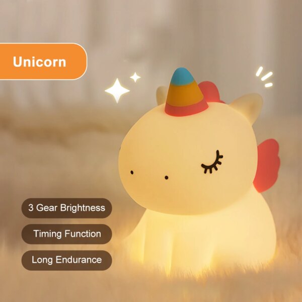 Cute Silicon LED Unicorn Night Light - Image 6