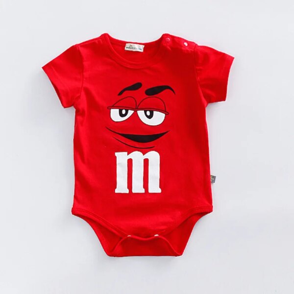Newborn M&M Short Sleeve Romper Onesie - Image 5