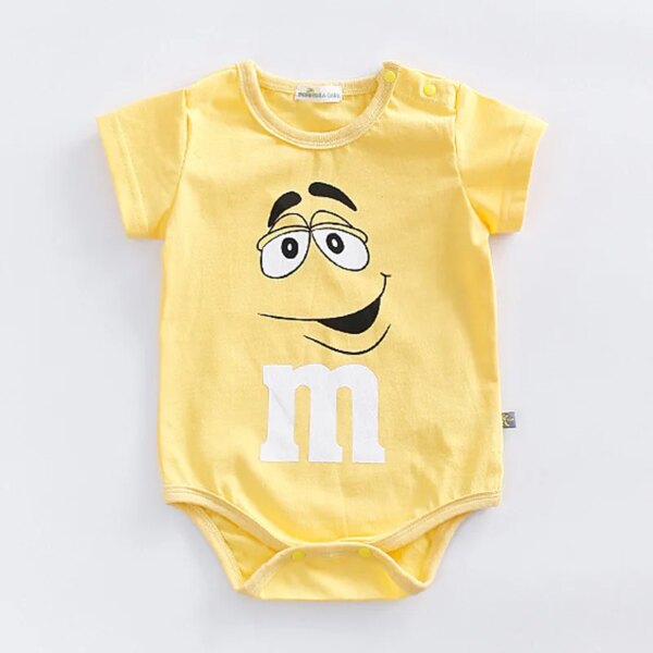 Newborn M&M Short Sleeve Romper Onesie - Image 4