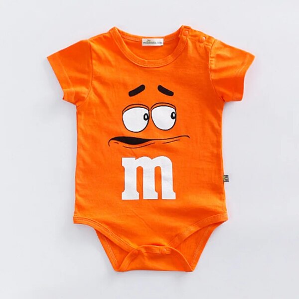 Newborn M&M Short Sleeve Romper Onesie - Image 3