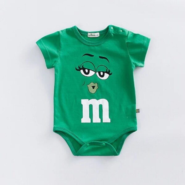 Newborn M&M Short Sleeve Romper Onesie - Image 2