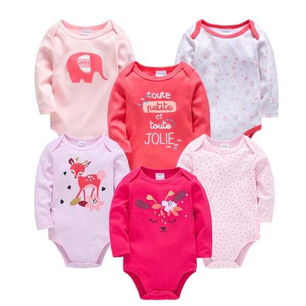 Newborn Baby Multi Design Long Sleeve Onesie Pack - Image 4
