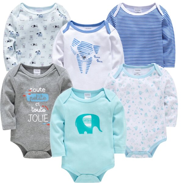 Newborn Baby Multi Design Long Sleeve Onesie Pack