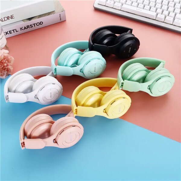 Wireless Bluetooth Macaron Gaming Headset with Mic - Image 4