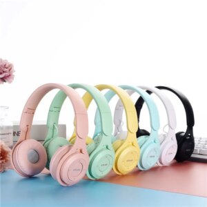 Wireless Bluetooth Macaron Gaming Headset with Mic